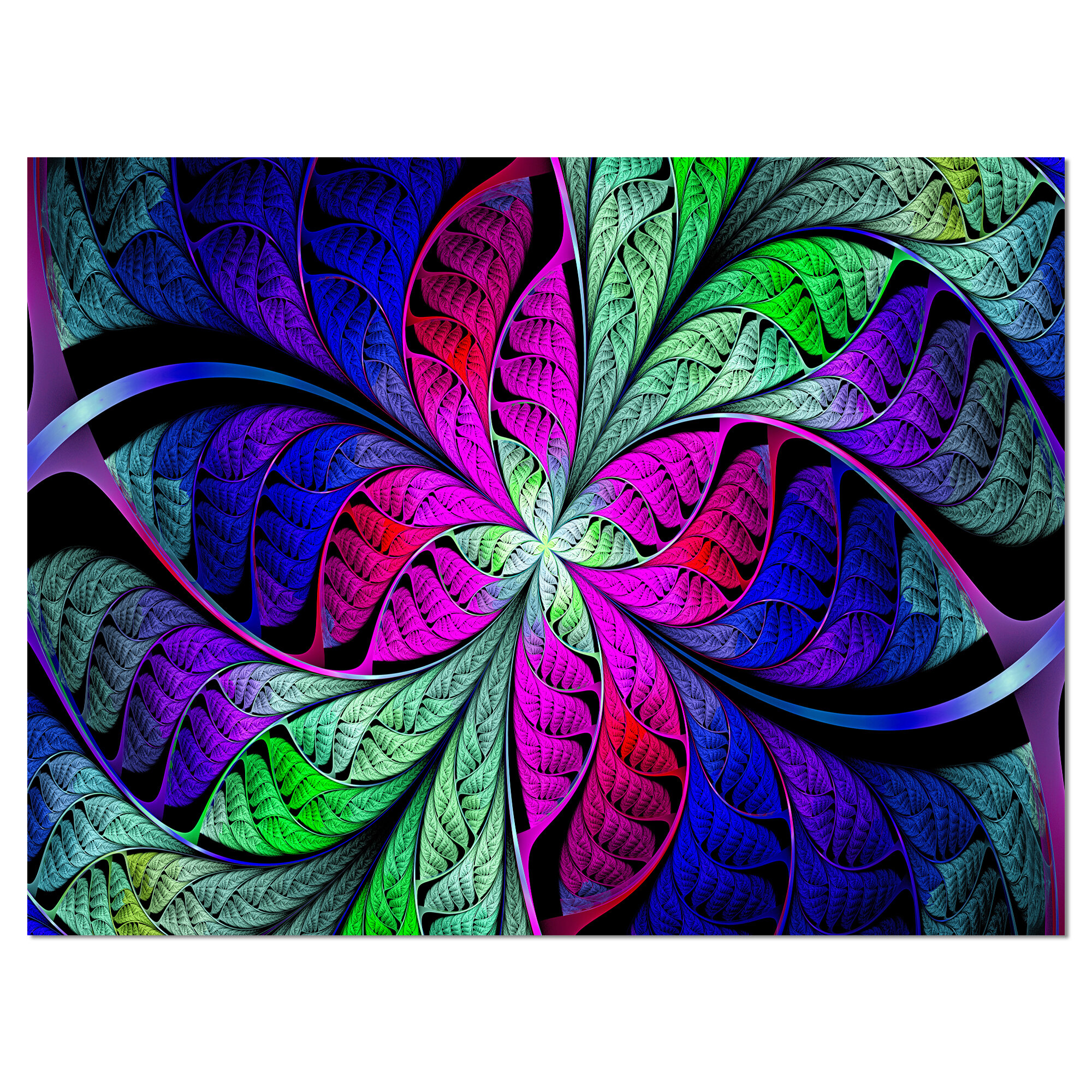 Designart Multi Color Stained Glass Texture Wrapped Canvas Print Wayfair