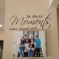 28 Wide X 11.5 High Innovative Stencils in These Moments Time Stood Still Home Wall Decal Sticker Family Quote Art #1292 Matte Black 