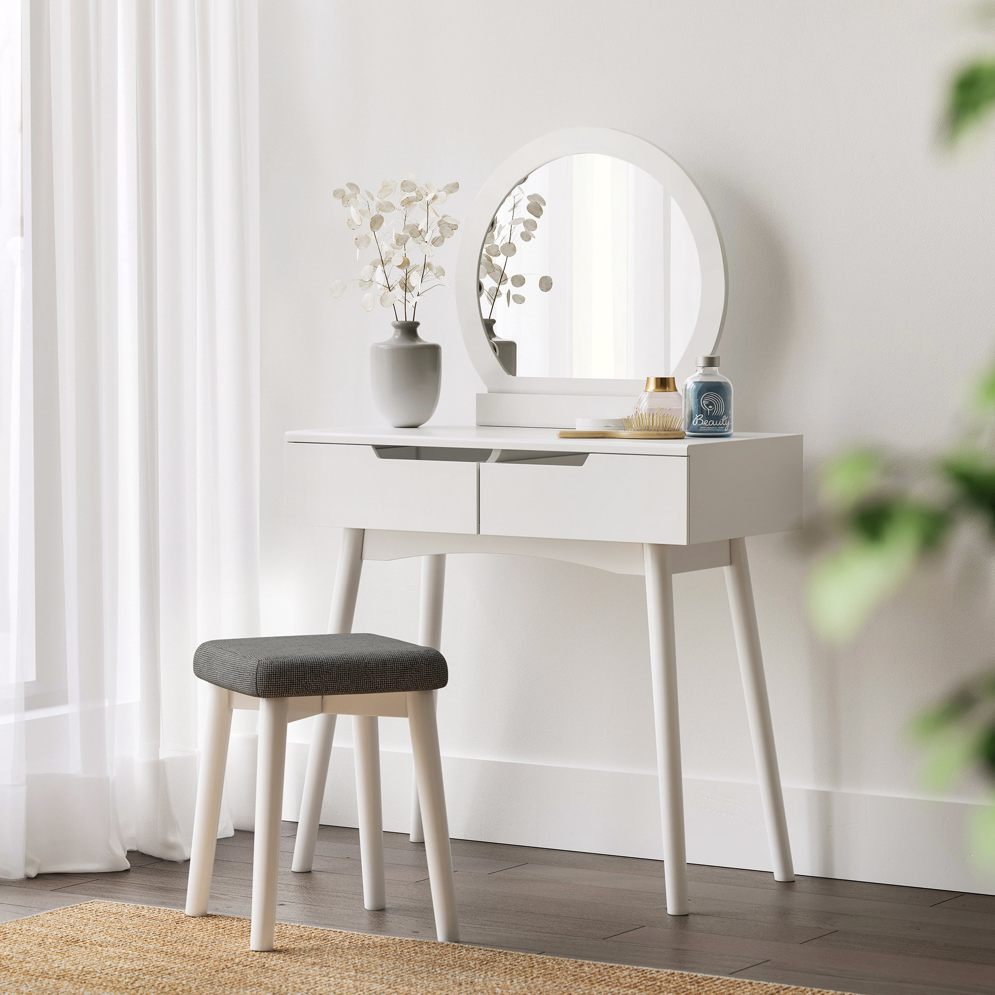 black high gloss coffee table with drawers