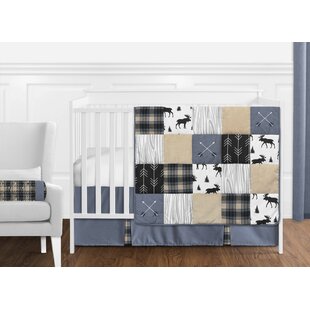 blue plaid crib bedding