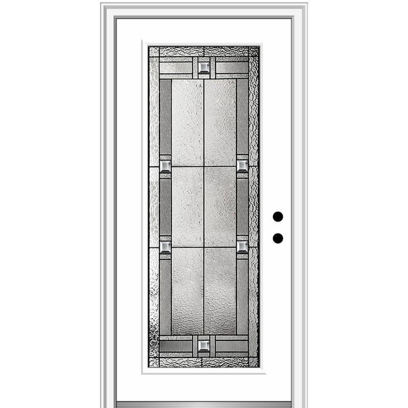 Verona Home Design Nobel Primed Prehung Front Entry Door Wayfair