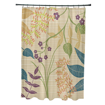 Alcott Hill Orchard Lane Polyester Botanical Floral Single Shower Curtain