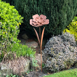 Metal Flowers For Garden Wayfair Co Uk Abner Rusty Metal Flower