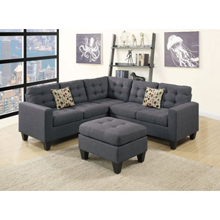 Go to store & view more images Moores Sectional with Ottoman by Ebern Designs