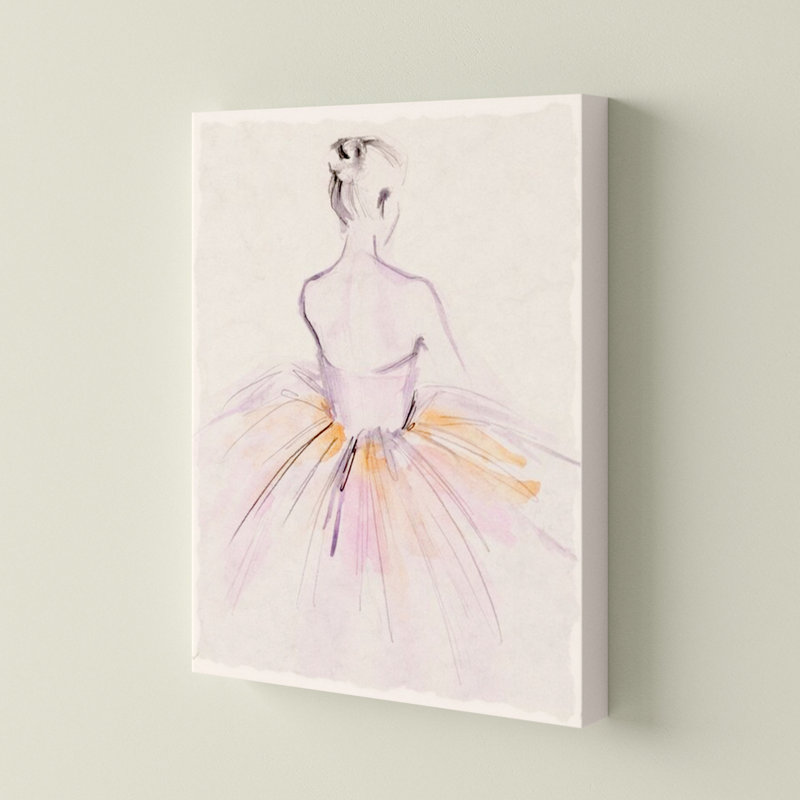 Watercolor Ballerina Ii Painting On Canvas Reviews Joss Main
