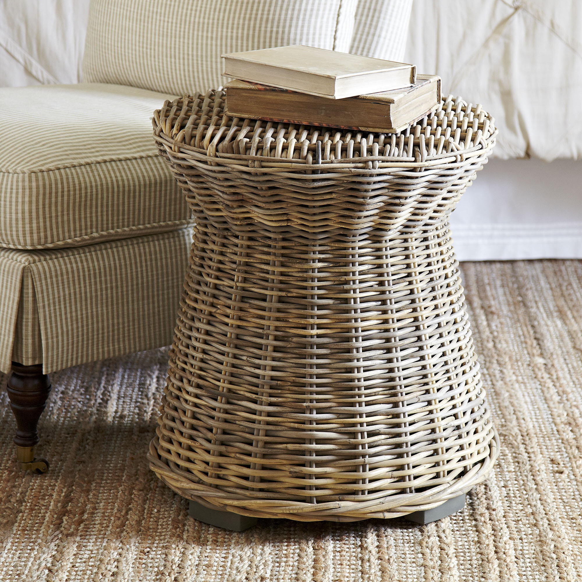 wicker end tables at big lots