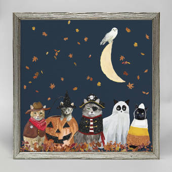 The Holiday Aisle Festive Tabby Acrylic Painting Print On Canvas Wayfair