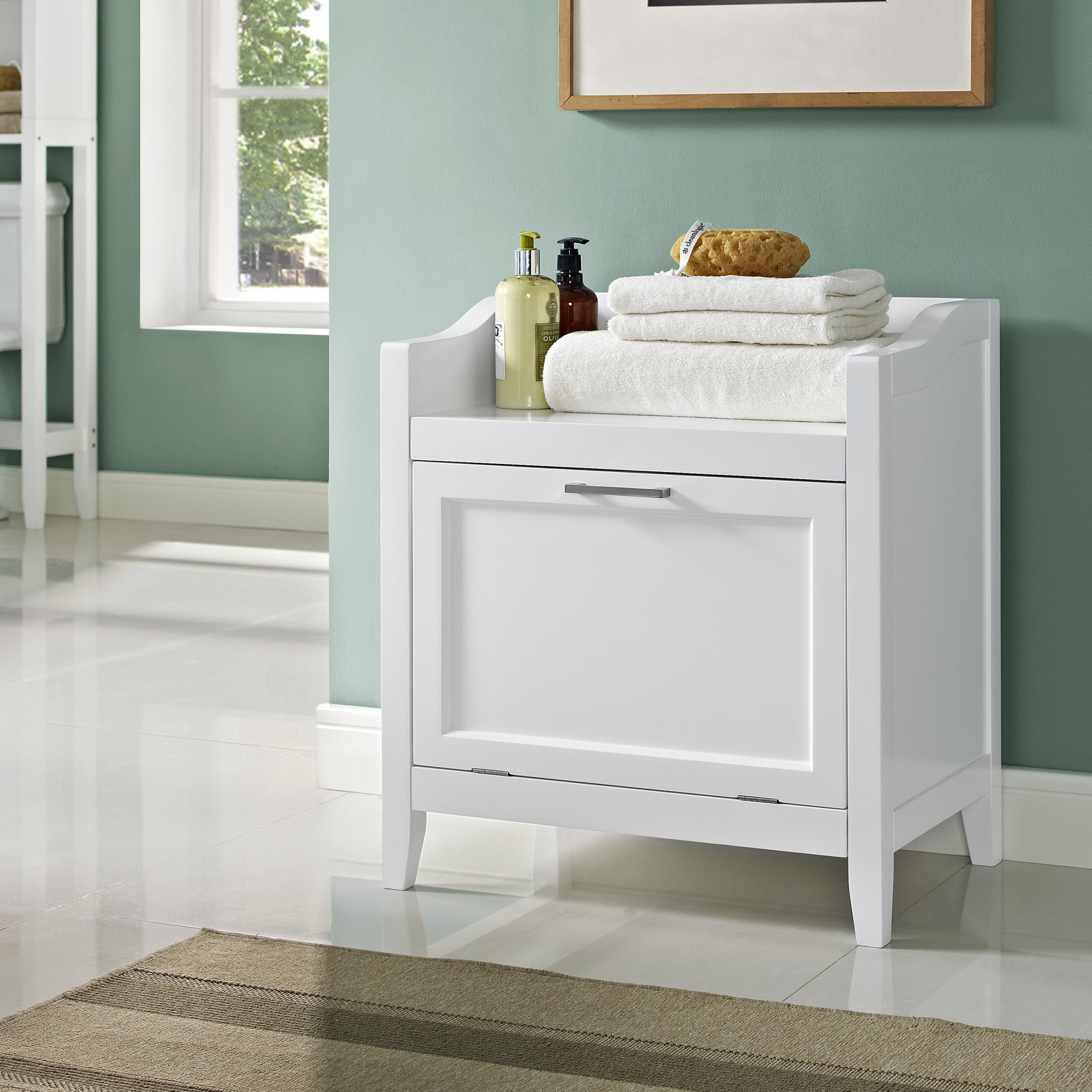 Alcott Hill Alabama Storage Cabinet Laundary Hamper Reviews Wayfair