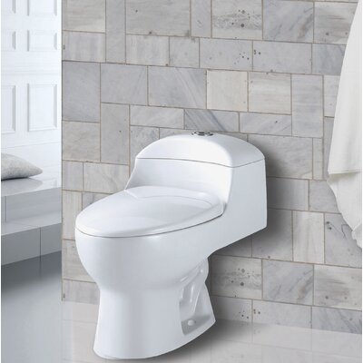 Aqualife Corp Yukon 1.28 GPF Round One-Piece Toilet (Seat Included)