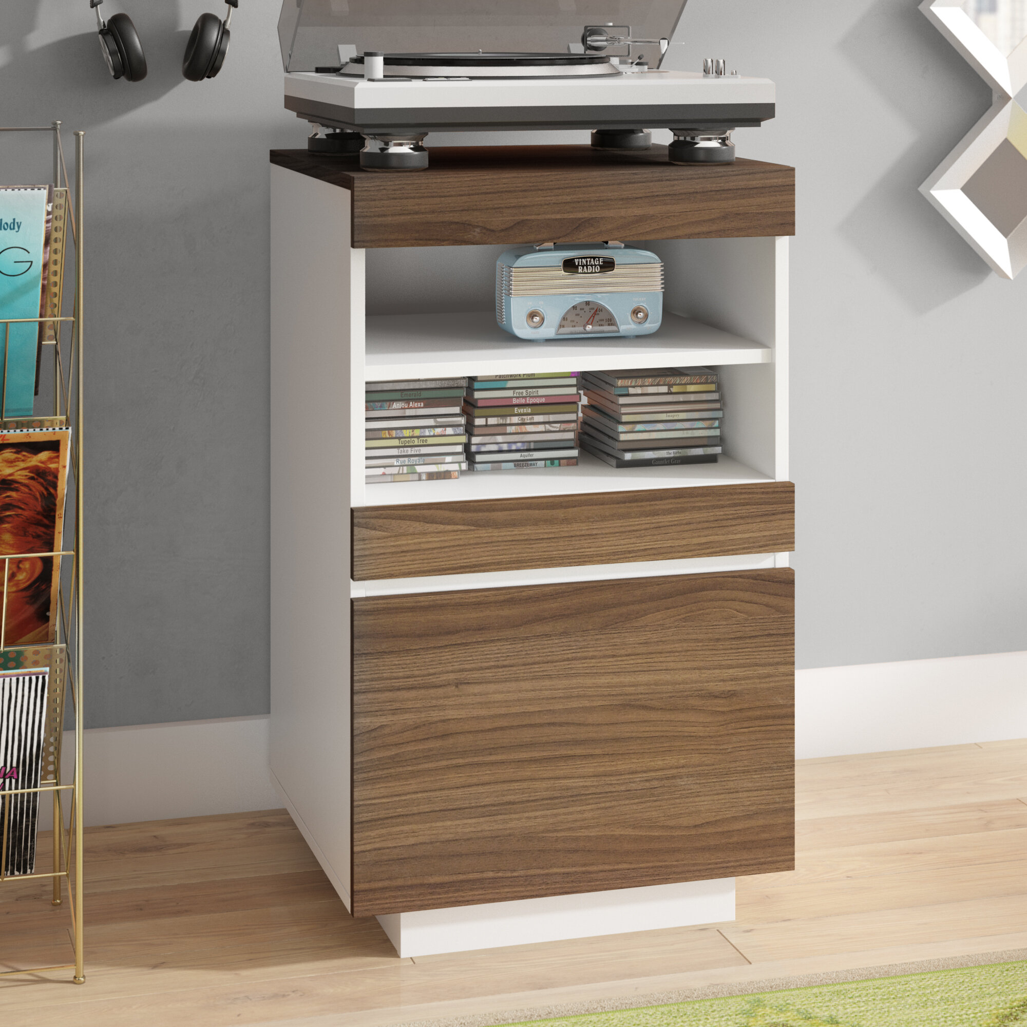 Ebern Designs Persephone Audio Cabinet Reviews Wayfair