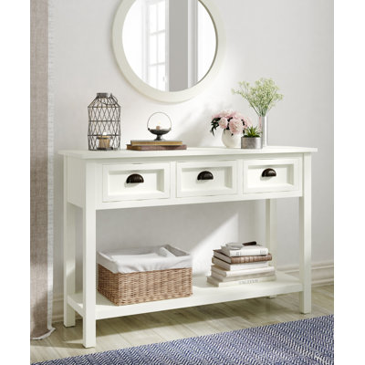 Finch Lockwood Botswana Modern Farmhouse 2-Tier Wood Console Table