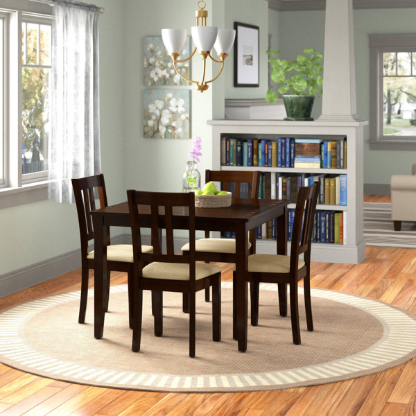 Details about   5 Pieces Dining Table Set Glass Metal 4 Leather Chairs Kitchen Room Furniture 