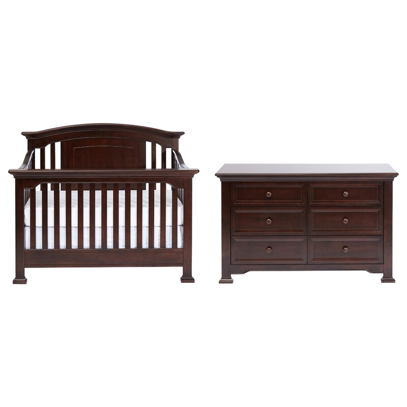 Centennial Medford Convertible Crib 2 Piece Nursery Furniture Set