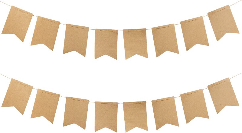 Creative Converting Kraft Paper Pennant Banner & Reviews | Wayfair