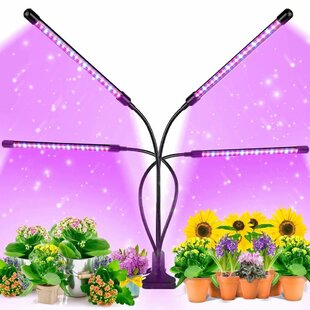 2 Head 44 LED Grow Light Full Spectrum Auto Timer Clip Plants Lamp indoor hydro 