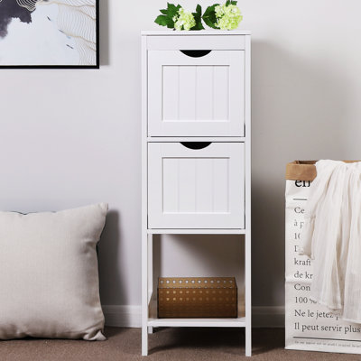 Lauderhill 11.8" W x 35.1" H x 11.8" D Free-Standing Bathroom Shelves