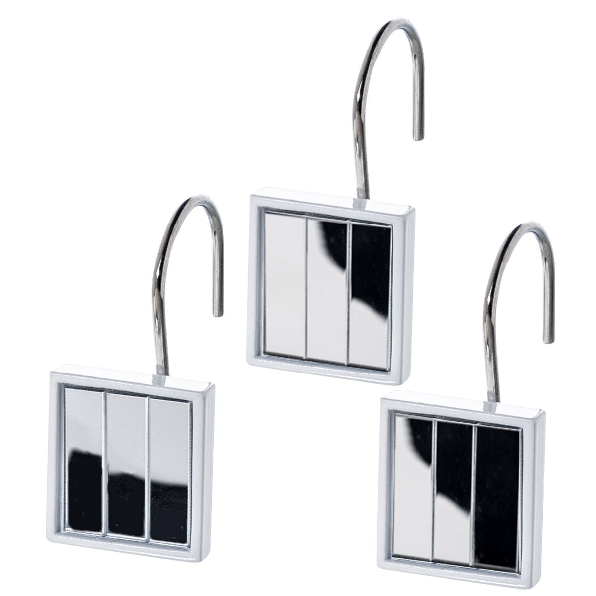 Orren Ellis Quilted Mirror Shower Curtain Hooks Reviews Wayfair