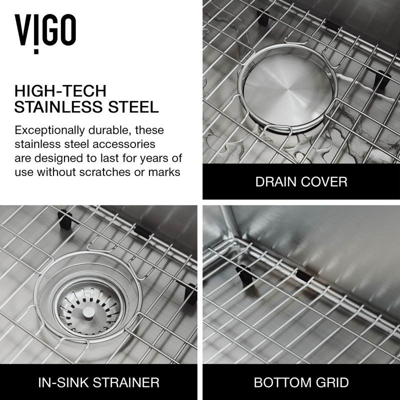 Vigo Oxford 33 L X 21 W Farmhouse Kitchen Sink With Faucet