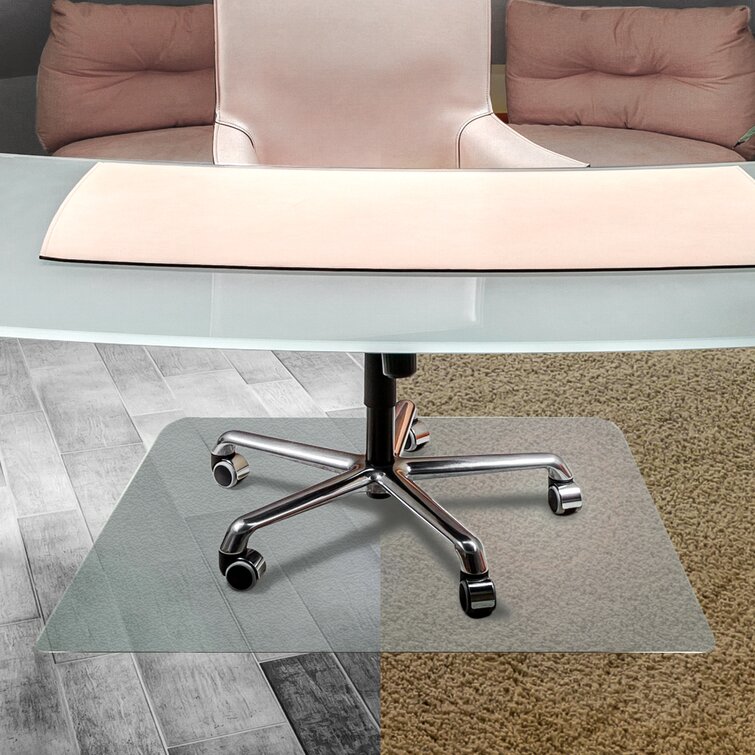 Floor Mats for Computer Desk Carpet PVC Non Slip Anti Scratch Chair Mat for Hard Floor Flat Without Curling Flat Without Curling Office Transparent Mat 
