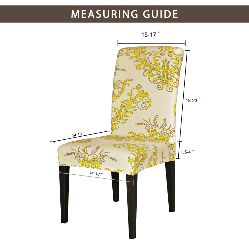Fleur De Lis Living Flower Print Stretch Box Cushion Dining Chair Slipcover Reviews Wayfair Ca