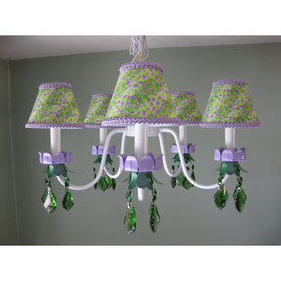 Go to store & view more images Lavender Fields 5-Light Shaded Chandelier by Silly Bear Lighting