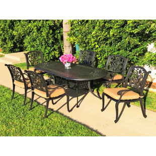 Go to store & view more images Camptown 7 Piece Sunbrella Dining Set with Cushions by Fleur De Lis Living