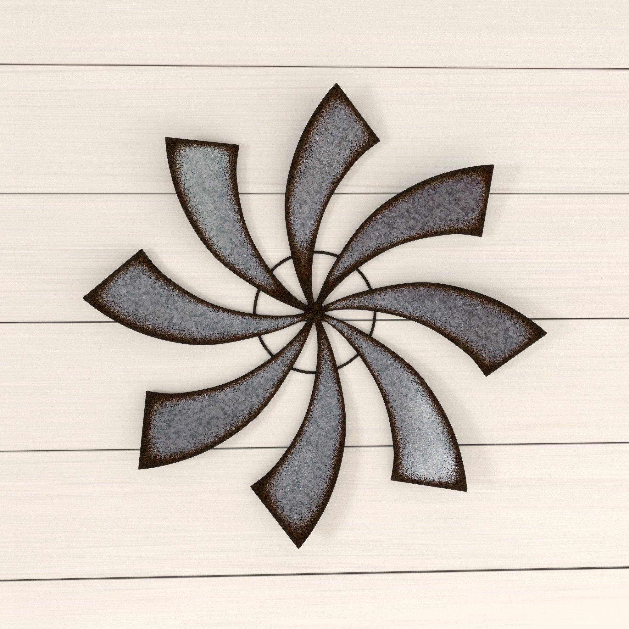 Gracie Oaks Chic Metal Fan Wall Décor & Reviews Wayfair
