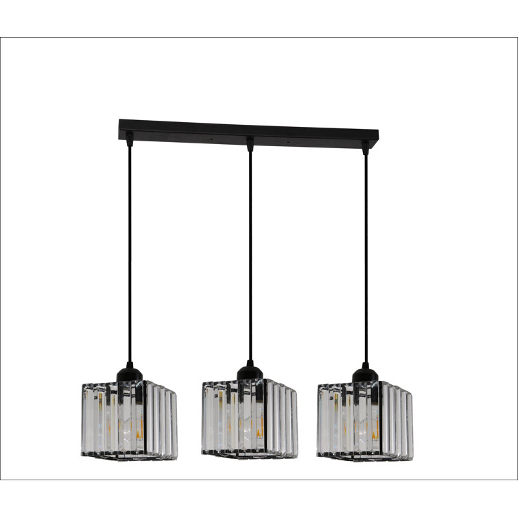 Rosdorf Park Varner 3 Light Kitchen Island Square Pendant Wayfair Co Uk