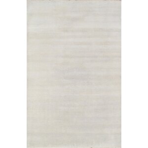 Hand-Knotted Wool Ivory Area Rug