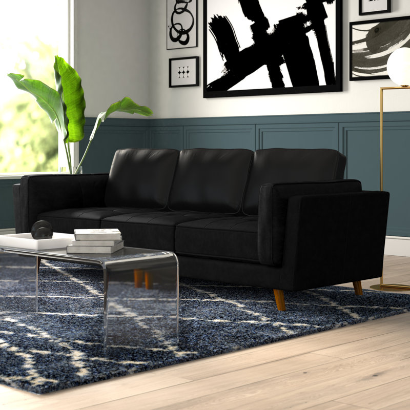 Mercury Row Marrufo 96 Wide Leather Match Square Arm Sofa Reviews Wayfair Took a little time to put it all together as the instructions are poorly illustrated.