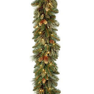 Adeeing 6FT Christmas Garland with Lights Prelit Artificial Christmas Garland with Pine Cones Cordless Xmas Garland for Fireplace Mantel Staircase Indoor Outdoor Holiday Home Decorations