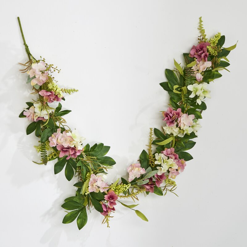 One Allium Way 5' Hydrangea Garland & Reviews | Wayfair