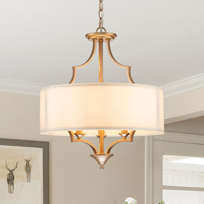 (1Pcs ) Light Shaded Drum Chandelier