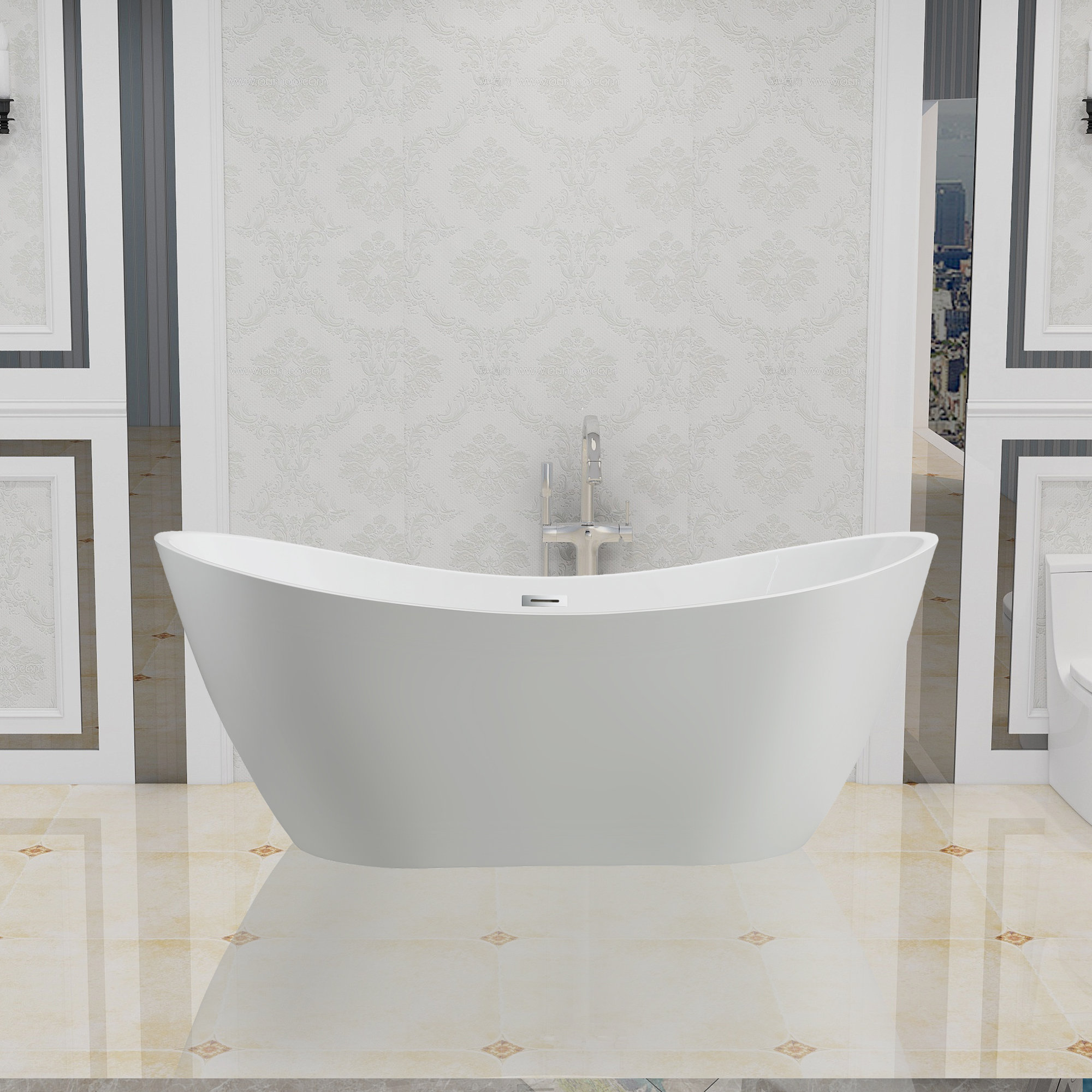 Soaking Tub With Faucet Wayfair Soaking Tub With Faucet Wayfair