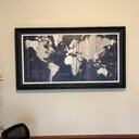 Steelside™ Old World Map Blue - Picture Frame Print on Canvas & Reviews ...