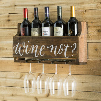 Ebern Designs Atilla Rails 1 Bottle Wall Mounted Wine Bottle Rack Wayfair