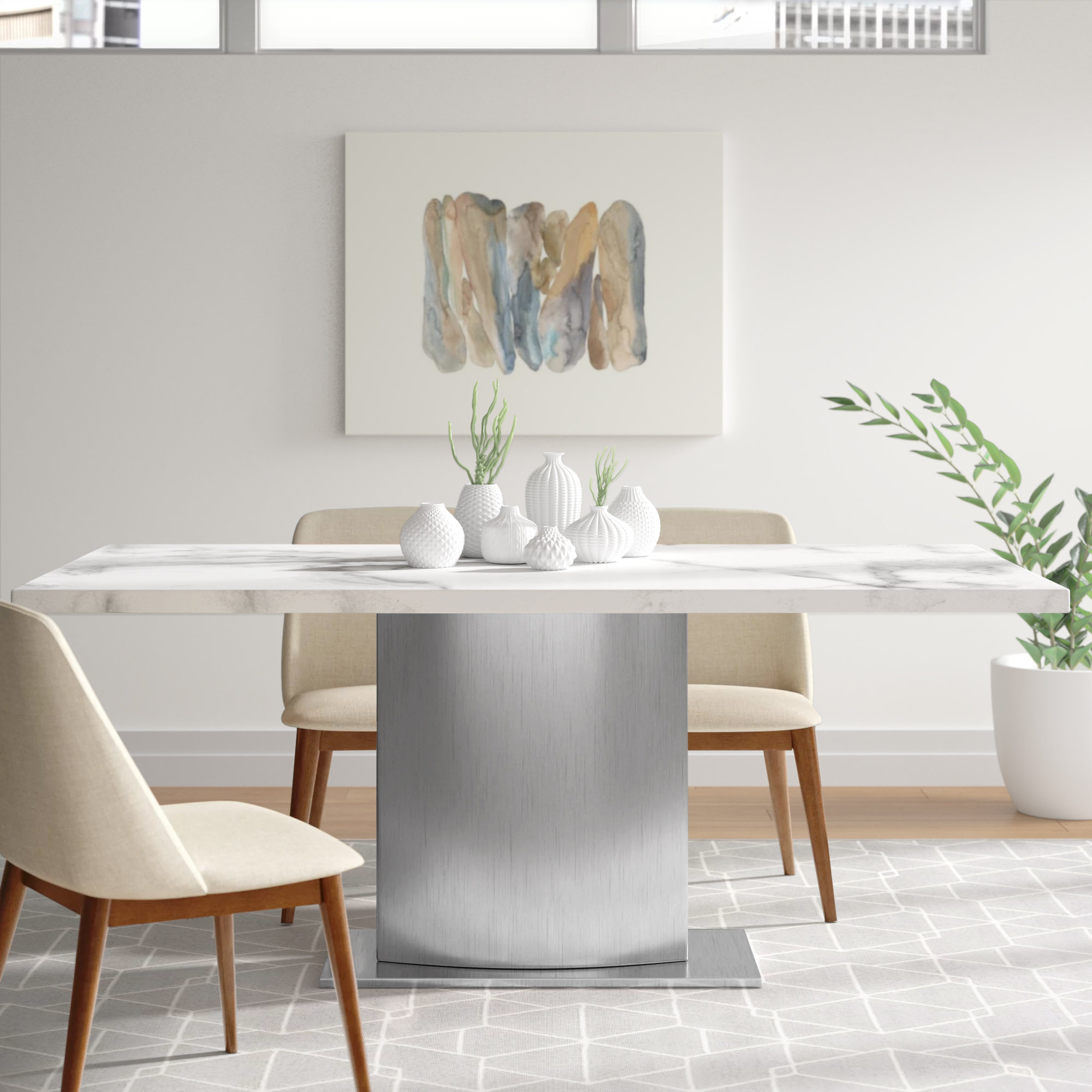 next marble pedestal dining table