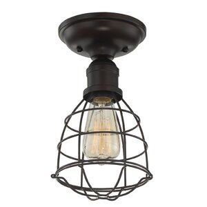 Evergreen 1-Light Semi Flush Mount