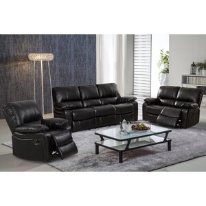 Layla 3 Piece Leather Living Room Set