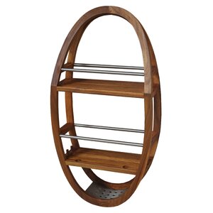 Teak and Stainless Steel Shower Caddy