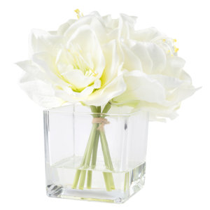 Lily Arrangement in Glass Vase