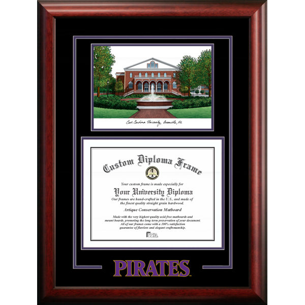 Campus Images Ncaa East Carolina Pirates Spirit Graduate Diploma With Campus Images Lithograph Frame Wayfair