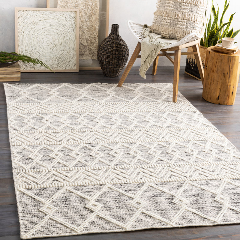 Bynes Oriental Handmade Flatweave Wool Cream Gray Area Rug Reviews Allmodern