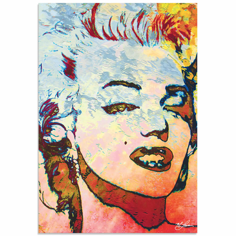 Metal Art Studio Marilyn Monroe Red By Mark Lewis Painting Print