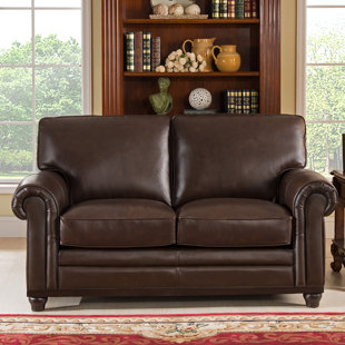 Coventry Top Grain Leather Loveseat by Westland and Birch Great price