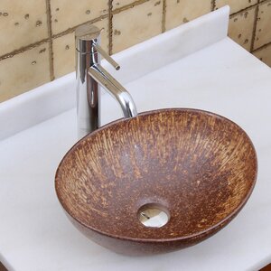 Elite Ceramic Oval Vessel Bathroom Sink
