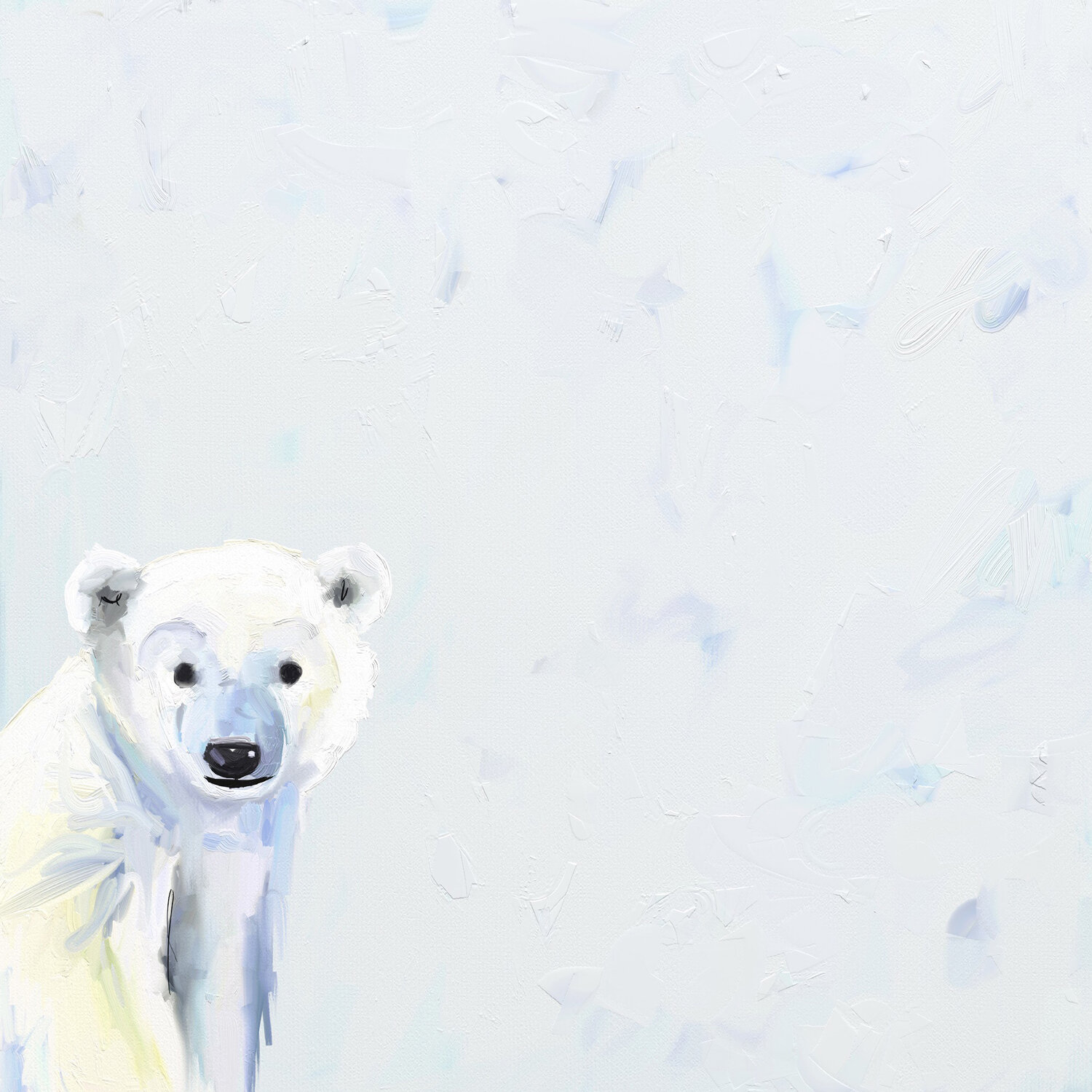 Harriet Bee Claxton Baby Polar Bear Canvas Wall Art Wayfair