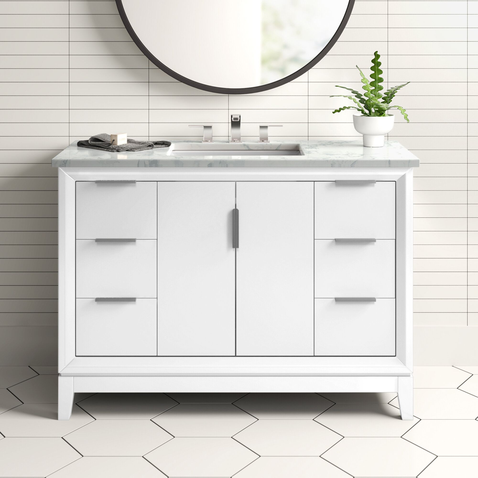 Modern 46 50 6 Drawer Bathroom Vanities Allmodern