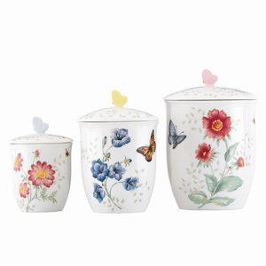 Butterfly Meadow 3 Piece Storage Jar Set