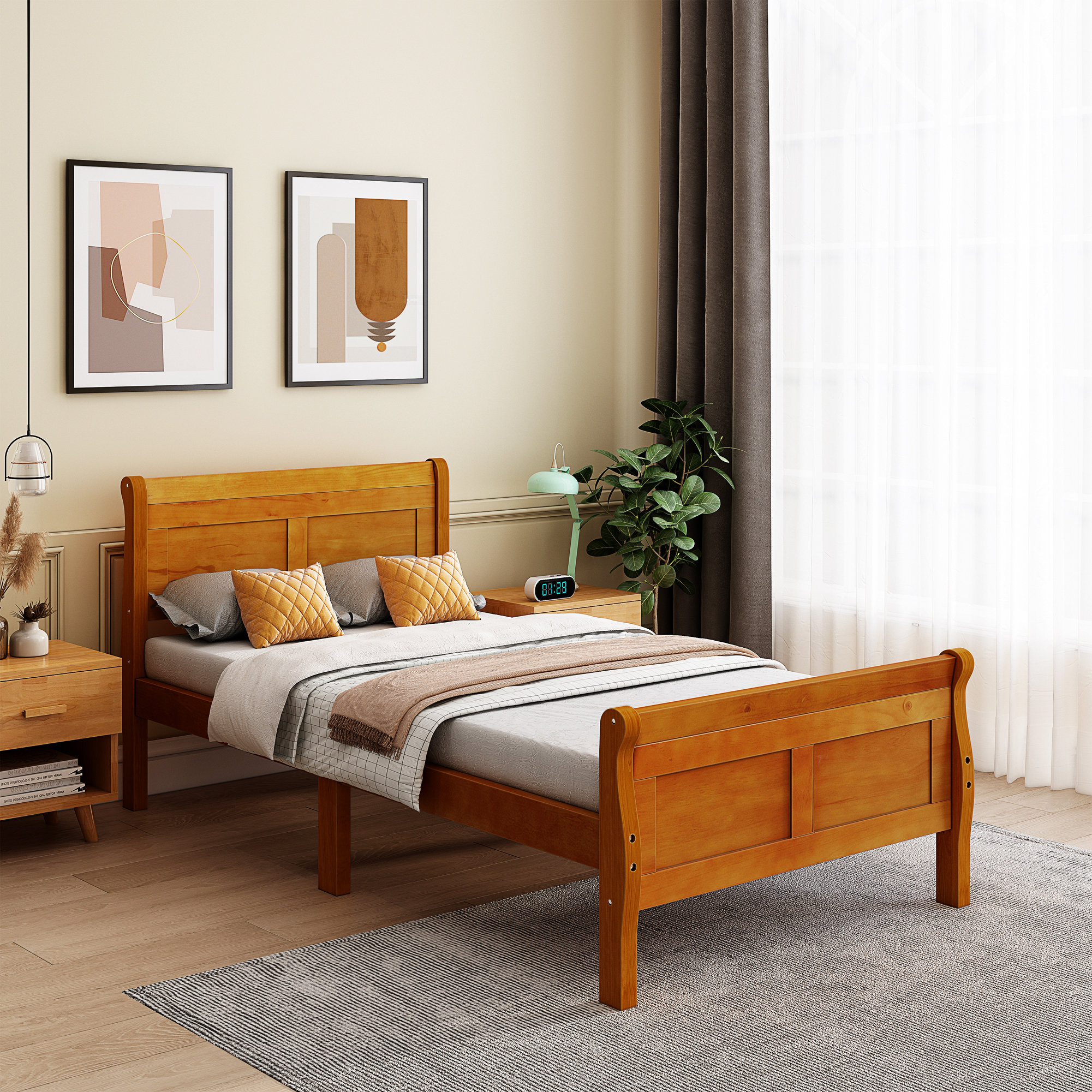 Red Barrel Studio® Jenesha Solid Wood Bed | Wayfair